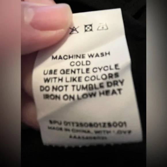 BloomChic Women’s Black and White Striped Camouflage Top - Picture 9 of 9